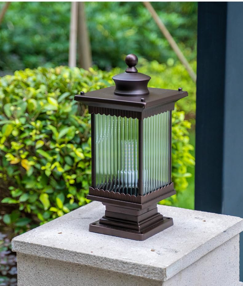 Square Pillar Light Antique Gate Light E27 Lantern Lamp Post