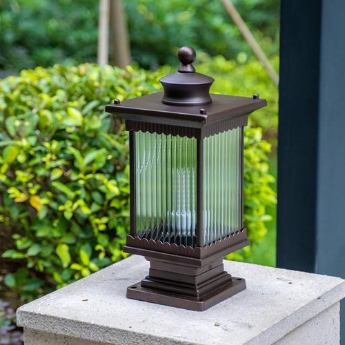 Square Pillar Light Antique Gate Light E27 Lantern Lamp Post