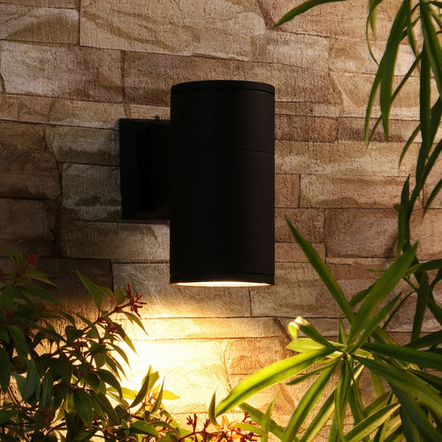 UL Downlight - Black Metal Outdoor Wall Light