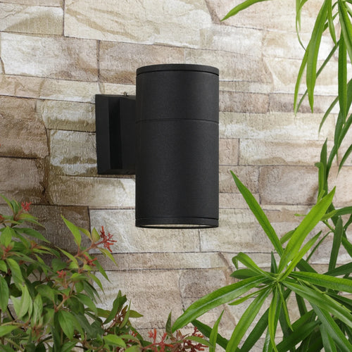 UL Downlight - Black Metal Outdoor Wall Light